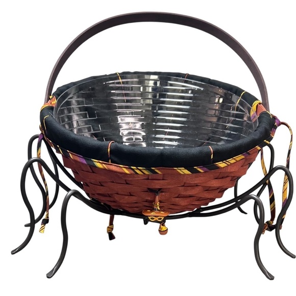 Longaberger Other - Longaberger NEW 2006 Large Autumn Treat Spider Basket Liner Tie-on & Spider legs